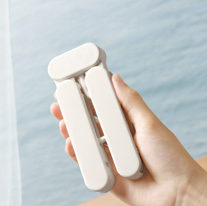 Foldable Telescopic ABS Material Travel Hangers Non-slip Thickened Seamless Clothes Hanger Clips Multifunctional